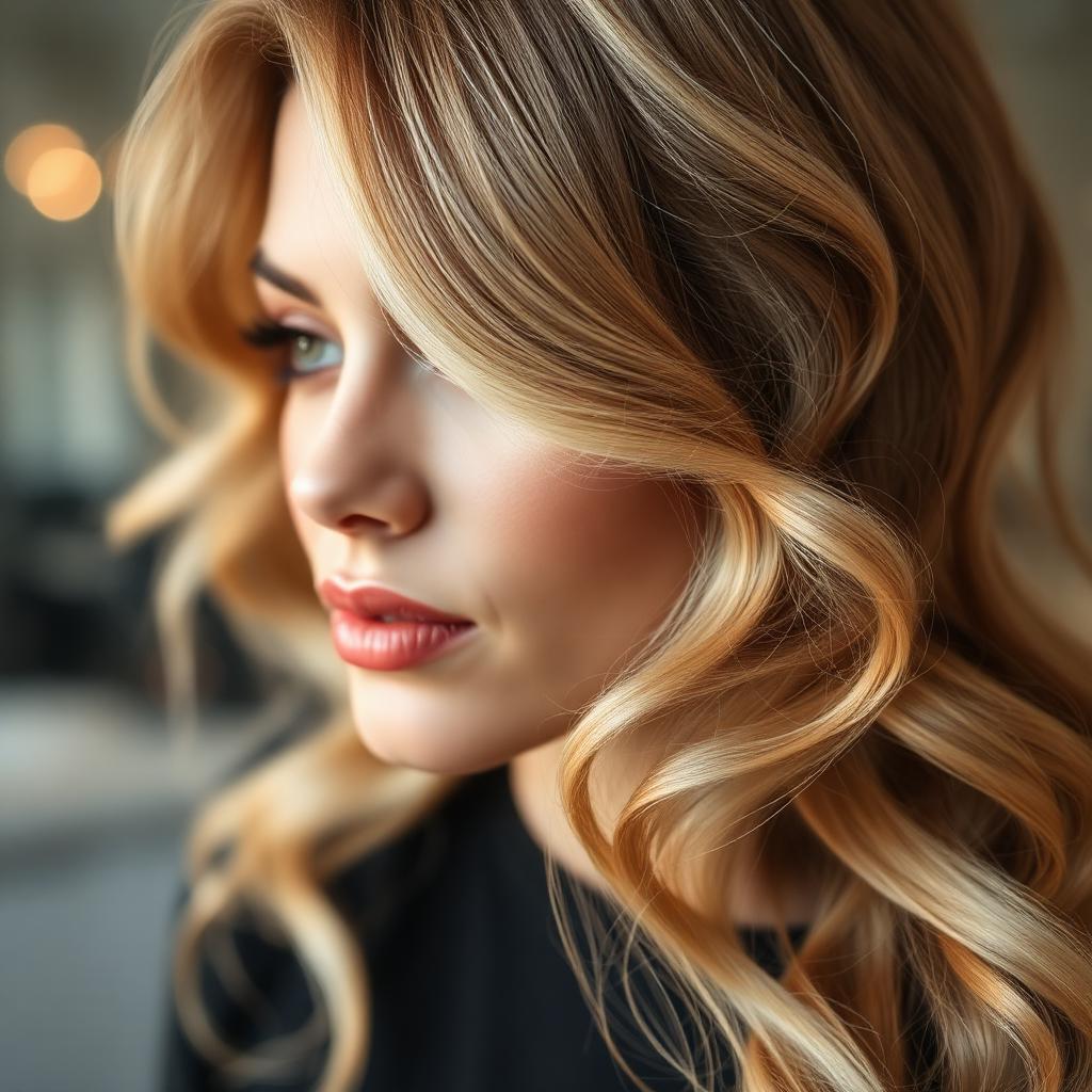 Honey-blonde romantic curls